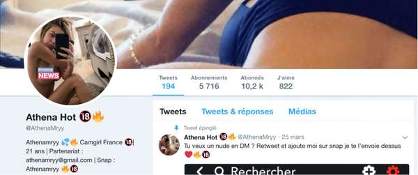 Attention aux fausses prestations sexuelles sur Twitter.